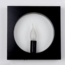 Moderne eenvoudige ijzeren kunst wandlamp creatieve woonkamer achtergrond hal hoofdeinde van het bed vierkante frame decoratie lampen en lantaarns