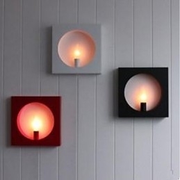 Moderne eenvoudige ijzeren kunst wandlamp creatieve woonkamer achtergrond hal hoofdeinde van het bed vierkante frame decoratie lampen en lantaarns