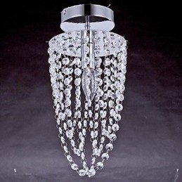 Plafondlampen 1 lichts kristal artistiek roestvrij staal plating
