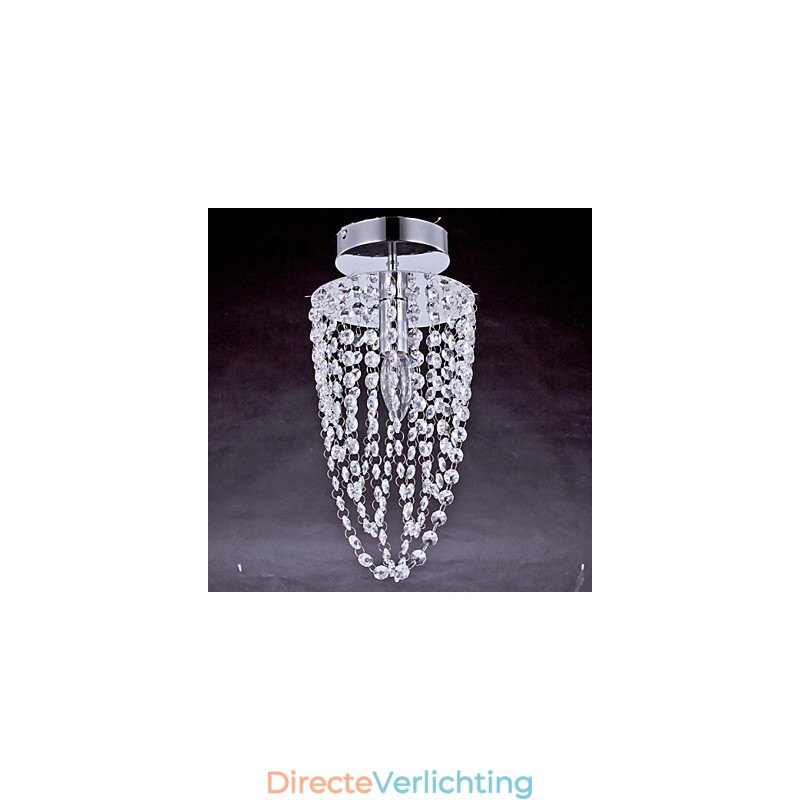 Plafondlampen 1 lichts kristal artistiek roestvrij staal plating