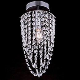 Plafondlampen 1 lichts kristal artistiek roestvrij staal plating
