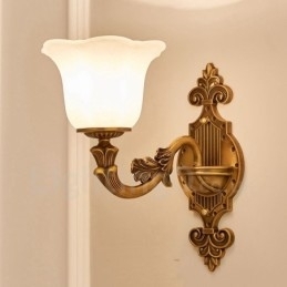 Enkelvoudige lamp Traditionele klassieke woonkamer Eetkamer Slaapkamer Metalen luxe binnenwandlampen