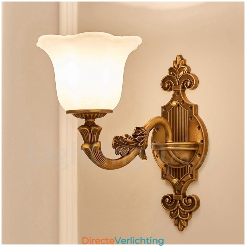 Enkelvoudige lamp Traditionele klassieke woonkamer Eetkamer Slaapkamer Metalen luxe binnenwandlampen
