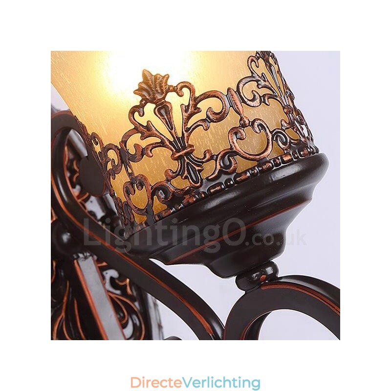 Rustieke Lodge Woonkamer Eetkamer Slaapkamer Metalen Binnen Wandlampen