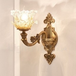 Enkelvoudige lamp Traditionele klassieke woonkamer Eetkamer Slaapkamer Metalen luxe binnenwandlampen