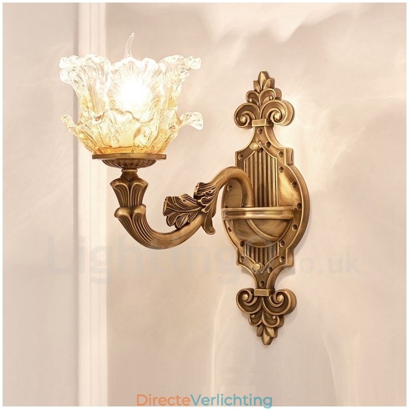 Enkelvoudige lamp Traditionele klassieke woonkamer Eetkamer Slaapkamer Metalen luxe binnenwandlampen