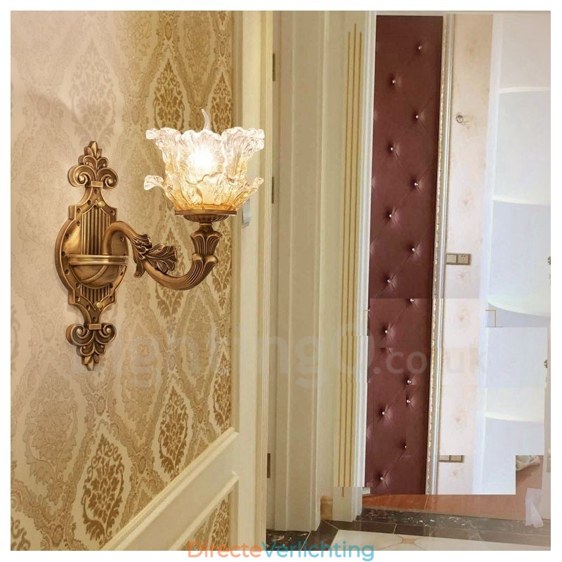 Enkelvoudige lamp Traditionele klassieke woonkamer Eetkamer Slaapkamer Metalen luxe binnenwandlampen