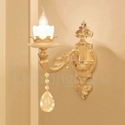 Enkelvoudige lamp Traditionele klassieke woonkamer Eetkamer Slaapkamer Metalen luxe binnenwandlampen