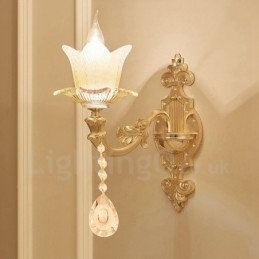 Enkelvoudige lamp Traditionele klassieke woonkamer Eetkamer Slaapkamer Metalen kaars Binnen wandlampen