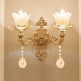 2 Lichte Traditionele Klassieke Woonkamer Eetkamer Slaapkamer Metalen Binnen Wandlampen