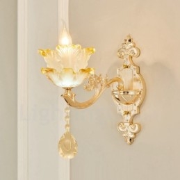 Enkelvoudige lamp Traditionele klassieke woonkamer Eetkamer Slaapkamer Metalen luxe binnenwandlampen