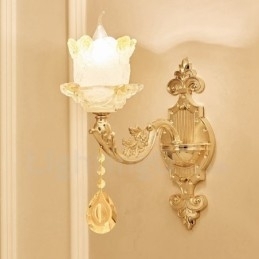 Enkelvoudige lamp Traditionele klassieke woonkamer Eetkamer Slaapkamer Metalen luxe binnenwandlampen