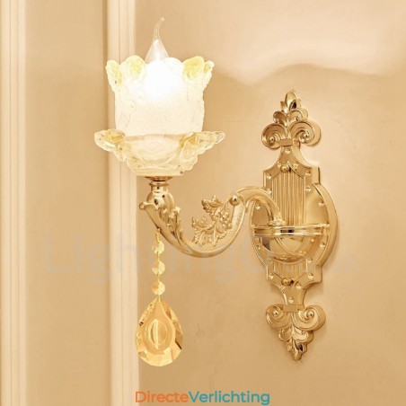 Enkelvoudige lamp Traditionele klassieke woonkamer Eetkamer Slaapkamer Metalen luxe binnenwandlampen Enkelvoudige lamp Traditionele klassieke woonkamer Eetkamer Slaapkamer Metalen luxe binnenwandlampen