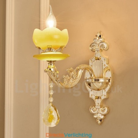 Enkelvoudige lamp Traditionele klassieke woonkamer Eetkamer Slaapkamer Metalen luxe binnenwandlampen Enkelvoudige lamp Traditionele klassieke woonkamer Eetkamer Slaapkamer Metalen luxe binnenwandlampen