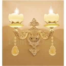 2 Lichte Traditionele Klassieke Woonkamer Eetkamer Slaapkamer Metalen Binnen Wandlampen