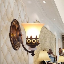 Enkele lamp Traditionele klassieke woonkamer Eetkamer Slaapkamer Metalen wandlampen voor binnen