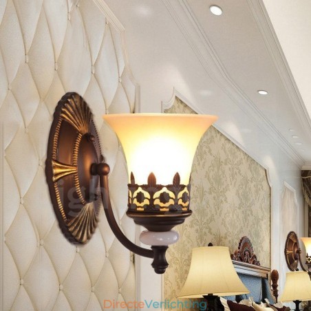 Enkele lamp Traditionele klassieke woonkamer Eetkamer Slaapkamer Metalen wandlampen voor binnen Enkele lamp Traditionele klassieke woonkamer Eetkamer Slaapkamer Metalen wandlampen voor binnen