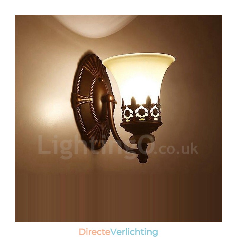Enkele lamp Traditionele klassieke woonkamer Eetkamer Slaapkamer Metalen wandlampen voor binnen