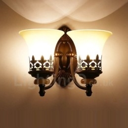 2 Lichte Traditionele Klassieke Woonkamer Eetkamer Slaapkamer Metalen Binnen Wandlampen