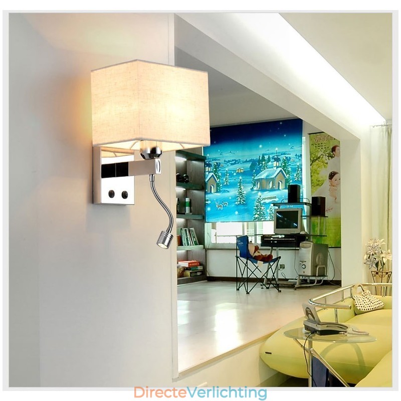 De moderne hotelkamer lezen creatieve stof gang balkon bedlamp wandlamp