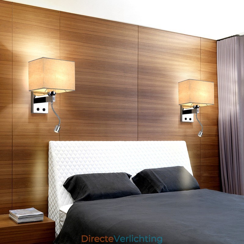 De moderne hotelkamer lezen creatieve stof gang balkon bedlamp wandlamp