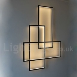 Moderne eigentijdse aluminium schilderij plafondlamp inbouw wandlamp met afstandsbediening dimmer voor woonkamer slaapkamer