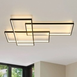 Moderne eigentijdse aluminium schilderij plafondlamp inbouw wandlamp met afstandsbediening dimmer voor woonkamer slaapkamer
