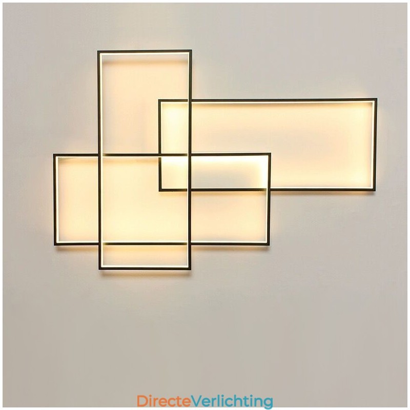 Moderne eigentijdse aluminium schilderij plafondlamp inbouw wandlamp met afstandsbediening dimmer voor woonkamer slaapkamer