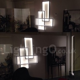 Moderne eigentijdse aluminium schilderij plafondlamp inbouw wandlamp met afstandsbediening dimmer voor woonkamer slaapkamer