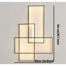 Moderne eigentijdse aluminium schilderij plafondlamp inbouw wandlamp met afstandsbediening dimmer voor woonkamer slaapkamer