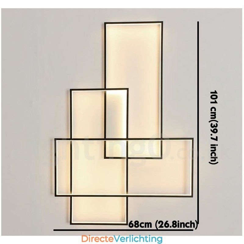 Moderne eigentijdse aluminium schilderij plafondlamp inbouw wandlamp met afstandsbediening dimmer voor woonkamer slaapkamer