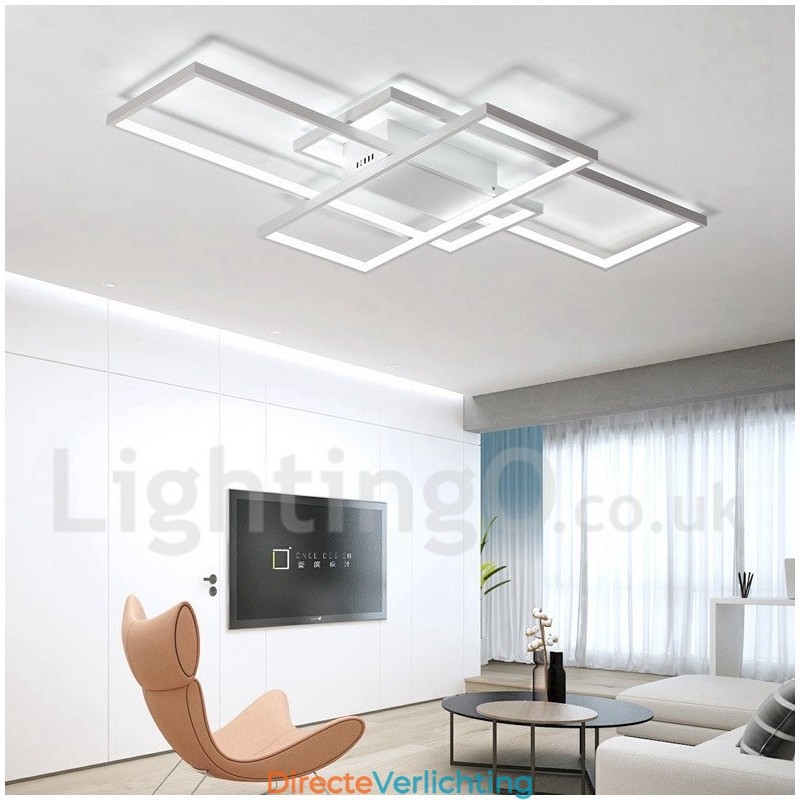 Moderne eigentijdse aluminium schilderij plafondlamp inbouw wandlamp met afstandsbediening dimmer voor woonkamer slaapkamer kan ook worden gebruikt als wandlamp