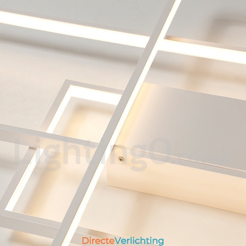 Moderne eigentijdse aluminium schilderij plafondlamp inbouw wandlamp met afstandsbediening dimmer voor woonkamer slaapkamer kan ook worden gebruikt als wandlamp