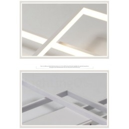 Moderne eigentijdse aluminium schilderij plafondlamp inbouw wandlamp met afstandsbediening dimmer voor woonkamer slaapkamer kan ook worden gebruikt als wandlamp