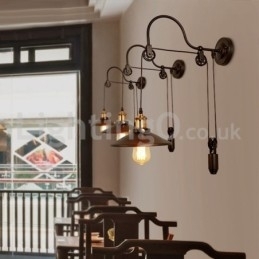Retro inbouw wandlampen gangpad bar café slaapkamer studeerkamer loft katrol wandlamp