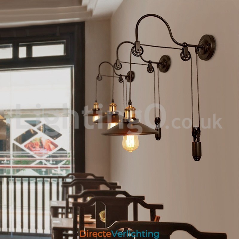 Retro inbouw wandlampen gangpad bar café slaapkamer studeerkamer loft katrol wandlamp
