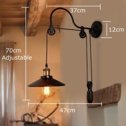 Retro inbouw wandlampen gangpad bar café slaapkamer studeerkamer loft katrol wandlamp