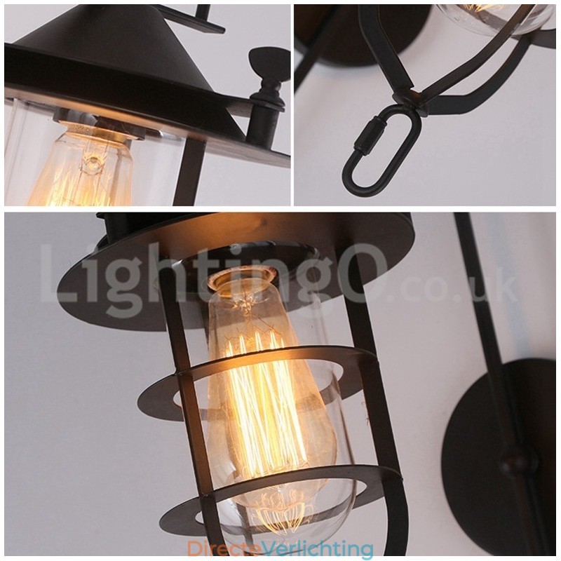 Retro Dock Wandlamp Zwarte Wharf Wandlampen Dock Wandlamp Restaurant Woonkamer Café Bar Kledingwinkel