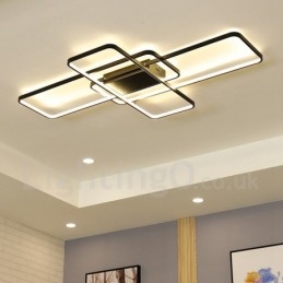 Moderne eigentijdse aluminium schilderij plafondlamp inbouw wandlamp met afstandsbediening dimmer voor woonkamer slaapkamer kan ook worden gebruikt als wandlamp