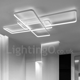 Moderne eigentijdse aluminium schilderij plafondlamp inbouw wandlamp met afstandsbediening dimmer voor woonkamer slaapkamer kan ook worden gebruikt als wandlamp