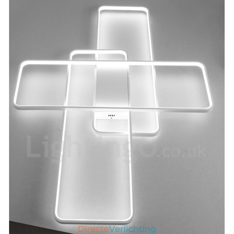 Moderne eigentijdse aluminium schilderij plafondlamp inbouw wandlamp met afstandsbediening dimmer voor woonkamer slaapkamer kan ook worden gebruikt als wandlamp