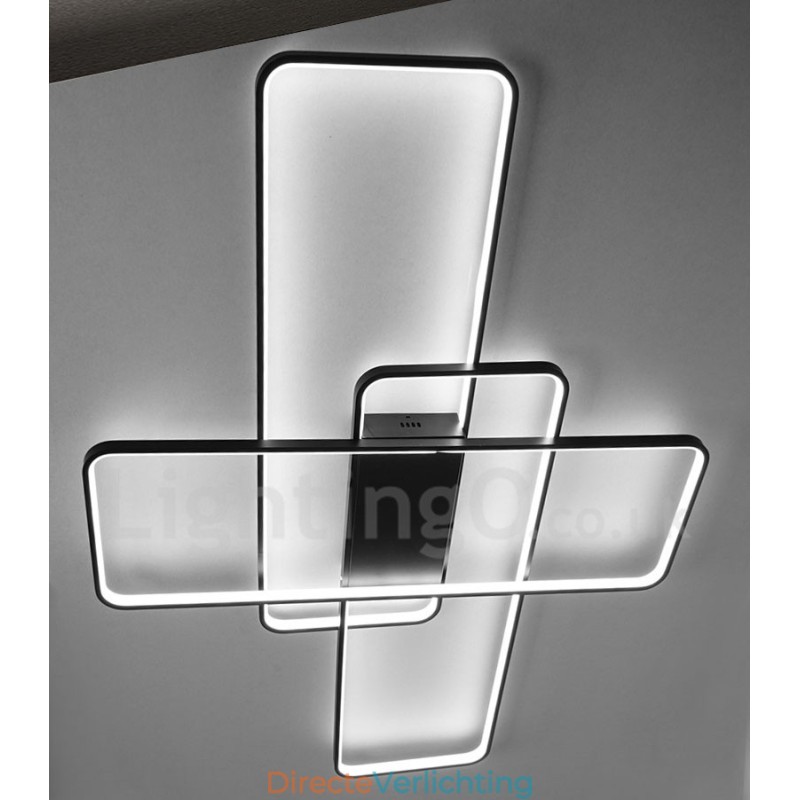Moderne eigentijdse aluminium schilderij plafondlamp inbouw wandlamp met afstandsbediening dimmer voor woonkamer slaapkamer kan ook worden gebruikt als wandlamp