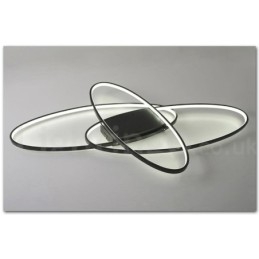 Dimbare ovale moderne eigentijdse aluminium plafondlamp, inbouwlamp voor woonkamer, slaapkamer, kan ook als wandlamp worden gebruikt