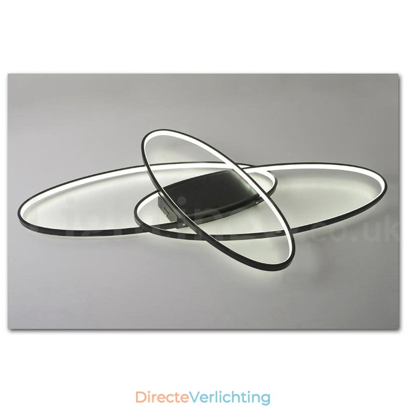 Dimbare ovale moderne eigentijdse aluminium plafondlamp, inbouwlamp voor woonkamer, slaapkamer, kan ook als wandlamp worden gebruikt