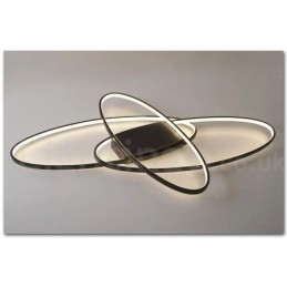 Dimbare ovale moderne eigentijdse aluminium plafondlamp, inbouwlamp voor woonkamer, slaapkamer, kan ook als wandlamp worden gebruikt