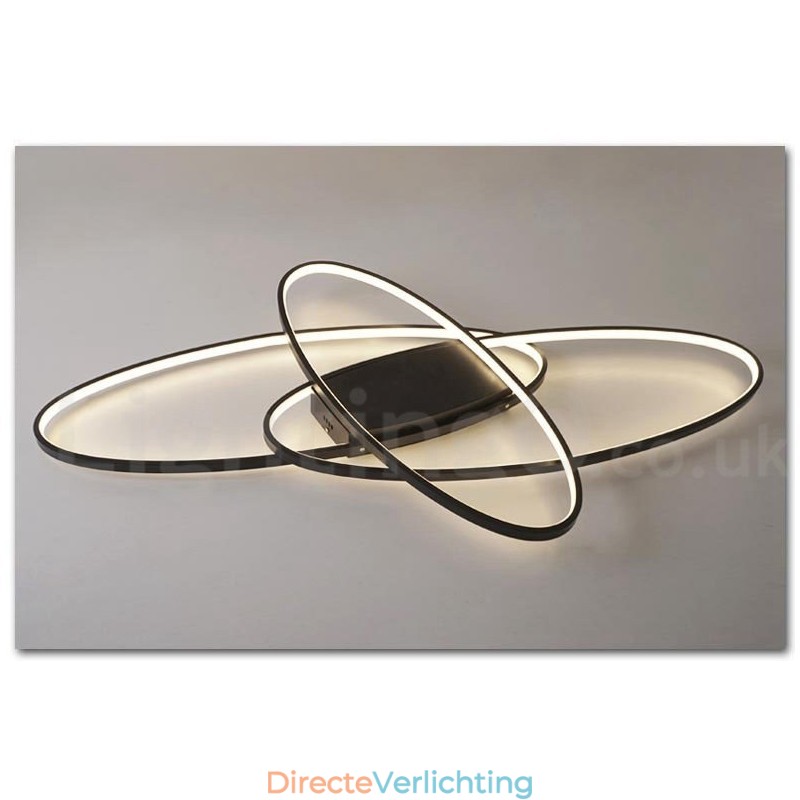 Dimbare ovale moderne eigentijdse aluminium plafondlamp, inbouwlamp voor woonkamer, slaapkamer, kan ook als wandlamp worden gebruikt