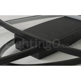 Dimbare ovale moderne eigentijdse aluminium plafondlamp, inbouwlamp voor woonkamer, slaapkamer, kan ook als wandlamp worden gebruikt