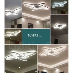 Dimbare ovale moderne eigentijdse aluminium plafondlamp, inbouwlamp voor woonkamer, slaapkamer, kan ook als wandlamp worden gebruikt