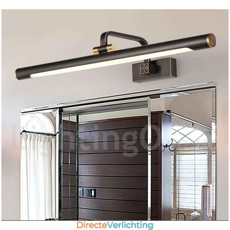 IPMirror Lamp Badkamerverlichting Zuivere Messing Wandlampen met Acryl Kap Make-up Verlichting
