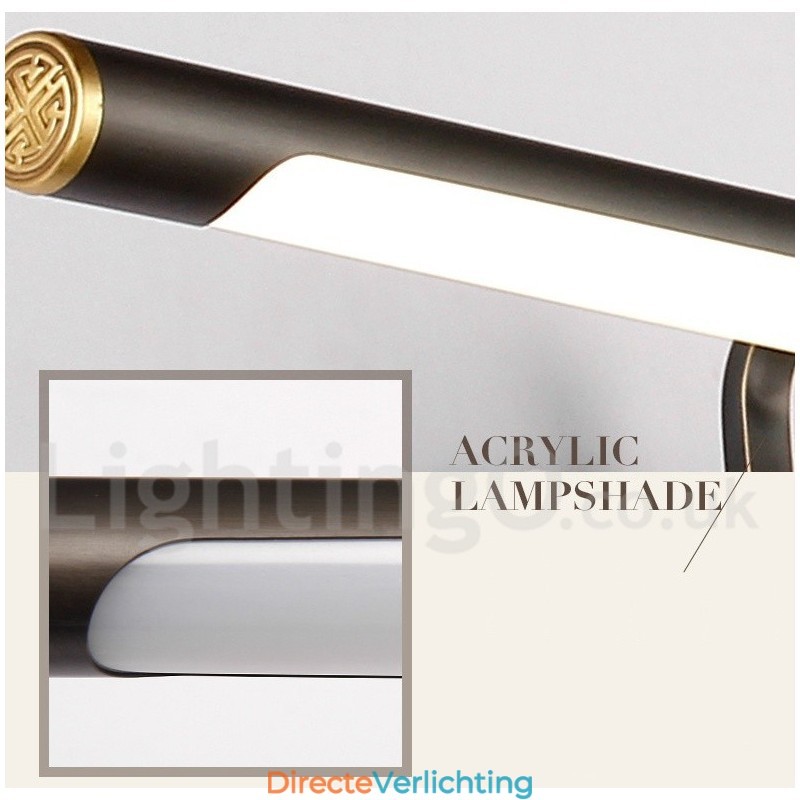 IPMirror Lamp Badkamerverlichting Zuivere Messing Wandlampen met Acryl Kap Make-up Verlichting